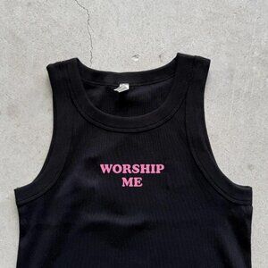 Worship Me Crop Top Tank | Tank top | Y2K Clothing | Trendy Top | Graphic Shirt
